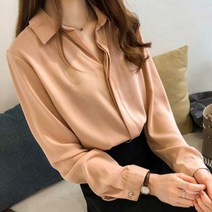 봄가을정장셔츠 베이직남방셔츠 데이트룩스타일링 사무직면접복장 러블리 감성 여리핏 쉬폰 블라우스 여자 데일리 패션 (올핀)_937EA