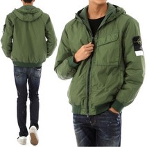 [스톤아일랜드] 22FW 와펜 크링클 립스 후드 경량 자켓 771540723 V0058
