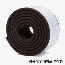네츄럴파크 [3개이상 구매시 초강력 양면테이프 증정] 엠보싱 광폭 모서리 보호대(양면테이프 부착형) 모서리/코너보호용품, 1개, 초코, 2m
