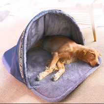 도매창고 강아지 기절 방석 텐트형 후펫 동굴 매트 고양이 하우스 슬리핑 침낭 돔형 텐트
