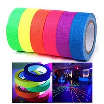 Xindejia UV Blacklight Reactive Fluorescent Cloth Tape Glow in The Dark Neon Gaffer Tape Birthday Ch, 1