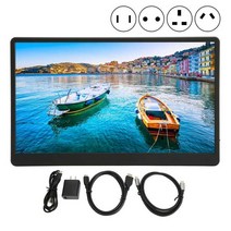 did모니터 전자메뉴판 15.6 인치 휴대용 모니터 IPS LCD FHD 1080P 6800K 지원 HDR 노트북 화면 확장기 휴대 전화 키보드 100 240V, [01] 영국 플매트 카펫 러그