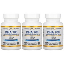 캘리포니아 골드 뉴트리션(CGN) DHA 피쉬오일 1000mg 30정 X 3통, 3개
