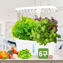 야채키우기 LED 수경 식물재배기 채소 6구 실내 수경재배기 상추키우기 식물재배기 가정용 스위스윙거, 단품