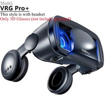 오리지널 VR 가상 현실 3D 안경 박스 스테레오 구글 카드보드 헤드셋 헬멧 IOS 안드로이드 스마트폰 무선, 03 VRG Pro Glasses