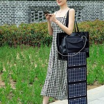 태양광 패널 충전기 캠핑 카 차박 태양열 휴대용, 10W 블랙 단일 USB  5V