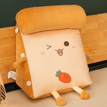 (삼각 쿠션)침대헤드 등받이 쿠션 여름 삼각 베개 침대 쿠션 잠자리 허리 보호대 소파 쿠션 숙소, 미소무, 60cm 강화형 {쿠션+헤드베개}