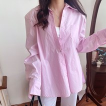 커밍투유 여자 어깨패드 오버핏 셔츠 블라우스