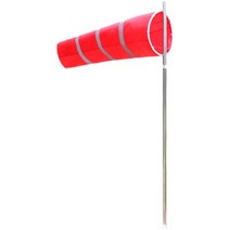 풍향 풍속계 윈드삭 바람 방향 표시 360 깃발 지시기, 2.6m 폴 + 1.5m 윈드삭