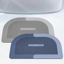 포미앙 빨아쓰는 규조토 발매트 소프트 욕실 발매트 2개, 그레이+블루 세트