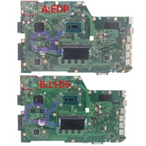 입문용 마더 보드 X751LD 노트북 마더보드 ASUS I3 I5 I7 4th V2G 4GB 100% 작동, 10 TYPE B I3-5th V2G