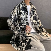 모달긴팔셔츠 홀치기염색 긴소매 남자 트렌드 봄가을 얇은 와이셔츠 와이드 루즈핏 힙합 건달카리스마 코트 2640981325