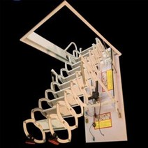 계단리프트 다락방 개폐식 계단 70x90cm 티타늄 마그네슘 합금 이중 스텔스 실내 리프트접이식 확장 사다리, White