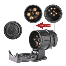 트레일러커넥터 13 7 핀 미니 소켓 어댑터 방수 소형 RV 컨버터 견인 연결 트럭 투어링 카 트레일러용