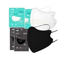 타스 마스크 50매 KF94 압인있음 비말차단 KF-AD 국산 2D 새부리형 KFAD, 타스 블랙 KF94 마스크 50매
