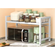 닌샵 길이조절 전자렌지 선반, 화이트