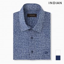 인디안 INDIAN 잔체크 기본 반팔 셔츠_MITNSWM3201