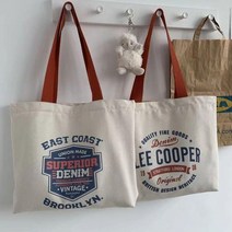 에코백 보조백 여행 데일리 편안한 가방 영문 캔버스백 프린팅 학생