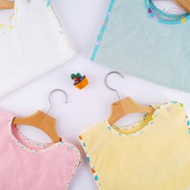 별과모래 유아 어린이집 아기 세안 수건 타올 턱받이 워시빕, 상세설명 참조, 아이워시빕 세안수건-옐로우