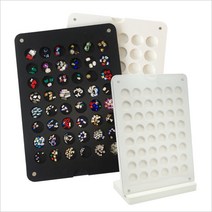 포멕스 원형 파츠진열케이스 48칸 네일스톤 진열대, 1개, 블랙48칸