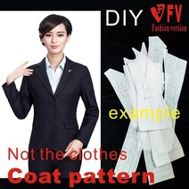 가죽공예 도안 의류 DIY 패턴 여성의 표준 정장 재킷 절단 그림 1:1 물리적 BWT-25, 03 Size M