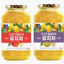녹차원 건강주스 탕비실 음료수 사과유자차1kg + 모과유자차1kg 팬트리 학원 식재료, 2개