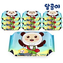 달곰이 특허 받은 저자극 아기물티슈 패밀리 10팩 80매/캡형