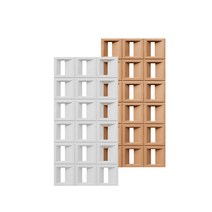 T자형 PU 디자인 큐브 벽돌 공간분리 경량 파티션 가벽 인테리어, 2400x600 양면8cm두께, 블랙 직사각형