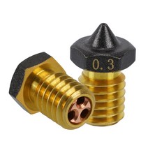 3D프린터필라멘트 3/2/1pcs CHT 노즐 E3D V6/MK8/V6 PTFE 황동 구리 0.2/0.3/0.4mm 흐름 압출기 1.75mm Hot, 04 0.5mm_09 3Pcs E3d V6(PTFE)