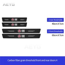 자동차 도어 씰 탄소 섬유 스티커 비닐 인테리어 액세서리 피아트 124 500 abtus Palio Punto Stlio Tipo Panda Doblo Decals, For Fiat