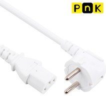 강원전자 PnK P061A 220V 전용 3구 AC 파워 케이블 3m (화이트), 1개