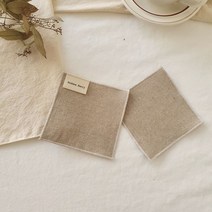 목화베리 린네오트밀 코스터 패브릭컵받침, 린넨오트밀코스터
