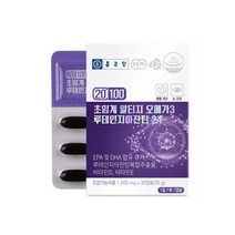 종근당 초임계 알티지오메가3 루테인지아잔틴 30캡슐 비타민D E DHA EPA 포도씨유 백납 대두레시틴 헤마토코쿠스추출물, 개당 용량/중량/정, 500mg * 60캡슐