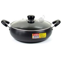 소포라 작은 확인이 쉽고 3만원대 편리한 경질전골 26cm 품 냄비 양수 E-322858, 블랙, Onesize