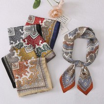 에스닉 쁘띠스카프 미니 사각스카프 가방손잡이스카프 스카프링 명품 여성 머플러