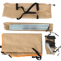 차량용 루프탑텐트 감성 캠핑 차박 캠핑용 자동차 사이드 천막, brown+300 x 200cm