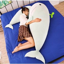 대형돌고래 모찌인형 바디필로우 고래인형 대형쿠션 애착/수면인형 150CM 크리스마스 선물, 민트
