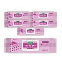 디펜드 샤워 대신 물티슈 캡형, 50매, 6팩