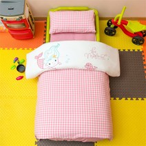 유아 낮잠 아기 알러지 이불 3종 세트 입원 면 워싱 아동 6종, 03 X핑크 머메이드