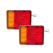 2PCS LED 트레일러 꼬리 조명 트럭 브레이크 후면 방수 램프 표시기 신호 트럭 캐러밴 밴 보트 12V 24V, 02 24V