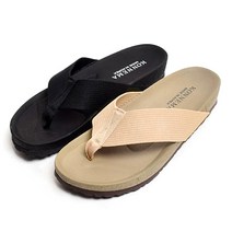 브로그맨 여름 조리 스트랩 쪼리 슬리퍼 남자 여자 커플 린넨 가죽 3cm