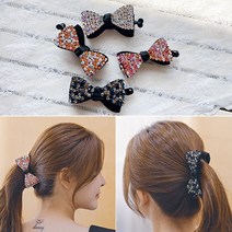 미스21 달리나 스와로브스키 스톤 리본 바나나핀 헤어핀 머리핀 (hp1404)