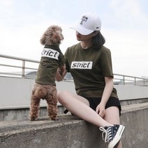 댕플룩 스트릭트 티셔츠 말티즈옷 펫패션 토이푸들옷, 마스터 모델, XXL