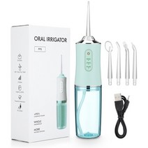 구강 관리기 잇몸관리 구강 usb 충전식 휴대용 워터 제트 300ml tank 방수, 6886불
