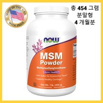 나우푸드 MSM 분말 454g (1lb) (엠에스엠 식이유황)