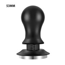 탬핑 스테이션 넉박스 커피 템퍼 레벨링툴 51/53/58mm 에스프레소 탬퍼 높이 조절 가능 스케일 일정 충전 장치 포함 자동 리바운드 파우더, 53mm Temper