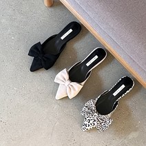 이나슈즈 리본 스텔레토 플랫 뮬 봄 블로퍼