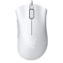 Razer DeathAdder 필수 게임용 마우스 6400DPI 광학 센서, 머큐리 화이트
