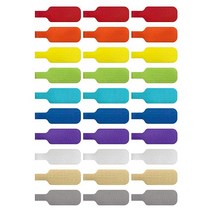 Wrap-It Storage 미디엄 멀티 컬러 (30팩) 코드 라벨 와이어 라벨 케이블 태그 및 와이어 태그 전자 제품 컴퓨터 등을 위한 정리용, Medium, Assorted Colors