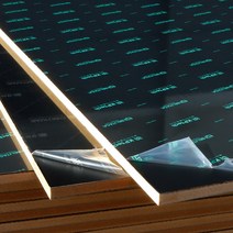 큐브프레임 두께18mm 블랙 PET합판 나무판자 목재재단 MDF, 테두리 : 리얼블랙